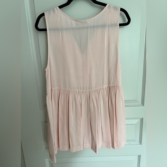 Douuod Woman Pink Textured Viscose Peplum Top Size 42 Made in Italy - Picture 7 of 7